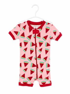 Hanna Andersson 18-24M Watermelon Short Sleeve Romper Pajamas EUC